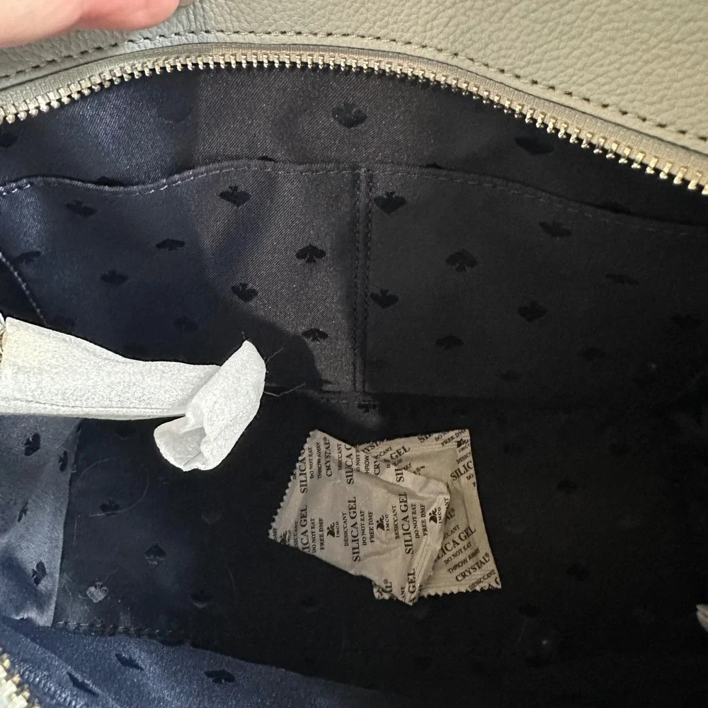 New! Kate Spade Rowe Medium‎ Top Zip Satchel Pebble Leather in Avalon Mist